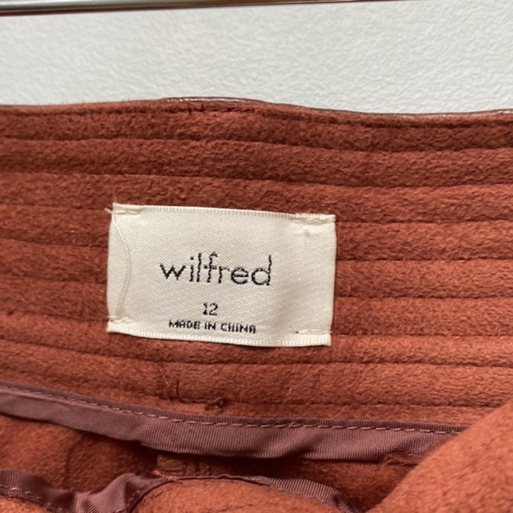 ❗️SOLD❗️Aritzia Wilfred Rustic Burnt Orange Faux Leather Funk Pants Size 12 - Picture 7 of 11